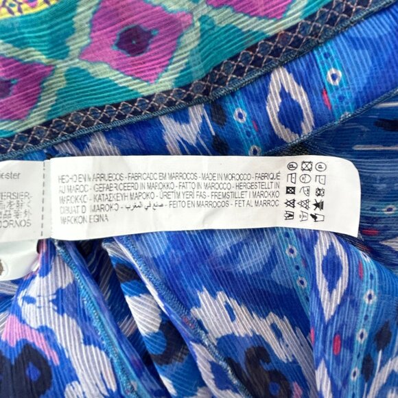 Zara Boho Ikat Beaded Sleeveless Top – Multicolor – Small S - Picture 12 of 13